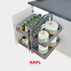 KKPL Kitchen Cabinet TCC Glass Panel Magic Corner